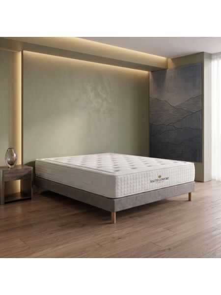 Conjunto Aurelien com Sommier rígido 15 cm Tribu Taupe - Colchão e Cama