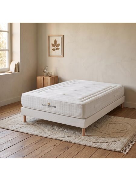 Conjunto Dorea com Sommier rígido 15 cm Branco - Colchão e Cama
