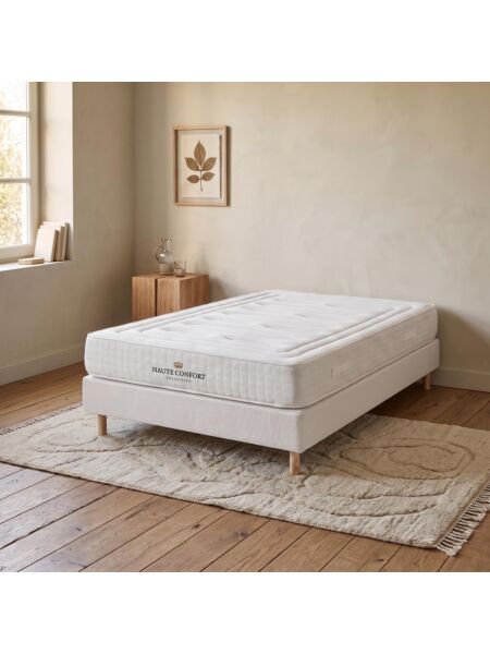 Conjunto Dorea com Sommier rígido 20 cm Branco - Colchão e Cama