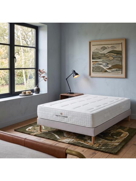 Conjunto Montreval com Sommier rígido 15 cm Milano Cement - Colchão e Cama