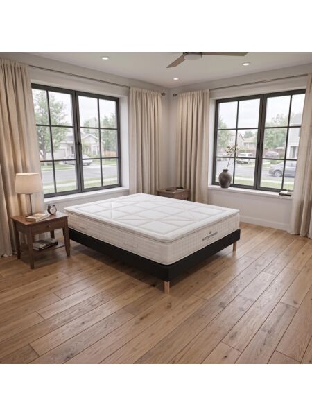 Conjunto Villeroy com Sommier rígido 15 cm Preto - Colchão e Cama