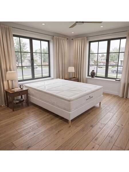 Conjunto Villeroy com Sommier rígido 20 cm Branco - Colchão e Cama