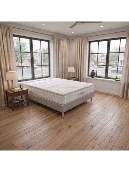 Conjunto Villeroy com Sommier rígido 20 cm Cinza - Colchão e Cama