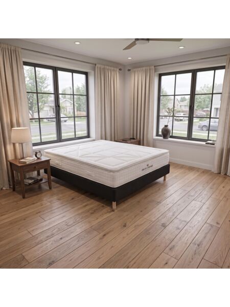Conjunto Villeroy com Sommier rígido 20 cm Preto - Colchão e Cama