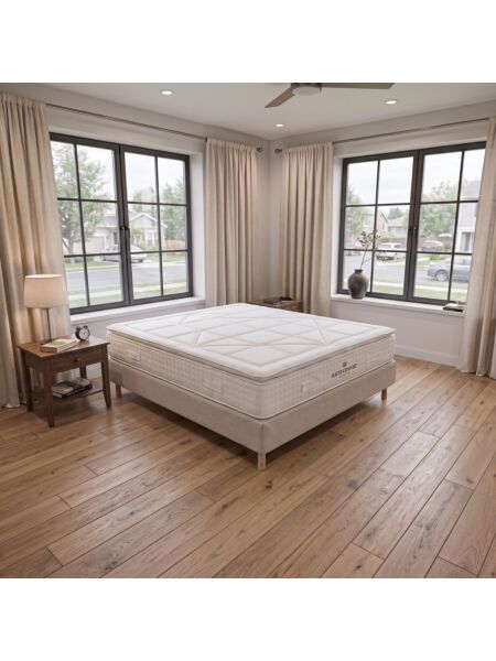 Conjunto Villeroy com Sommier rígido 20 cm Milano Cement - Colchão e Cama