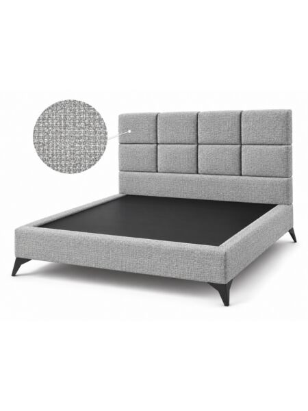 Conjunto Sommier Windsor e Cabeceira Camille Tribu Cement — 190 x 90 cm