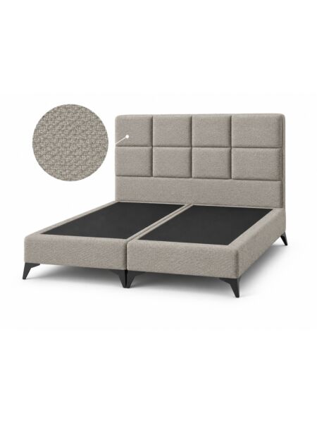 Conjunto Sommier Windsor e Cabeceira Camille — 2 bases Heritage Pearl — 2x 200 x 80 cm