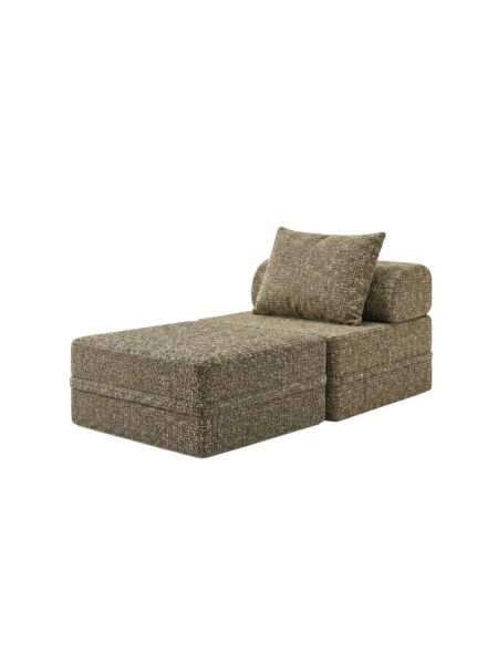 Sofá Modular 1 Lugar + Puff Convertível  Tweed