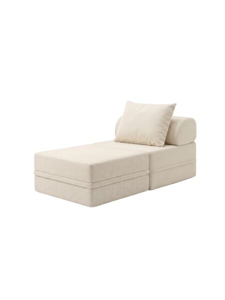 Sofá Modular 1 Lugar + Puff Convertível  Liso