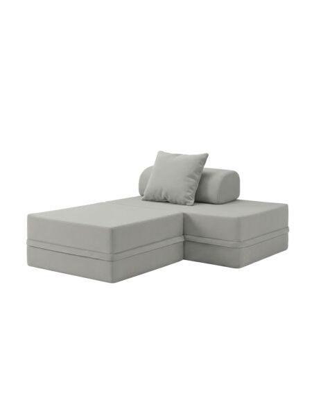 Sofá Modular 2 Lugares + Puff  Convertível  Liso