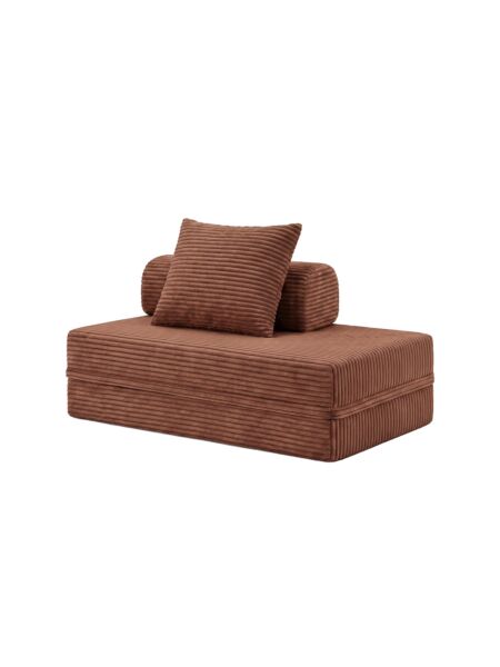 Sofá Modular 2 Lugares Convertível  Veludo Listado