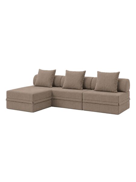 Sofá Modular 3+1+Puff  Convertível  Veludo Regular