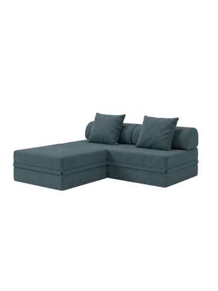 Sof&aacute; Modular 3 Lugares + Puff  Convert&iacute;vel  Veludo Regular