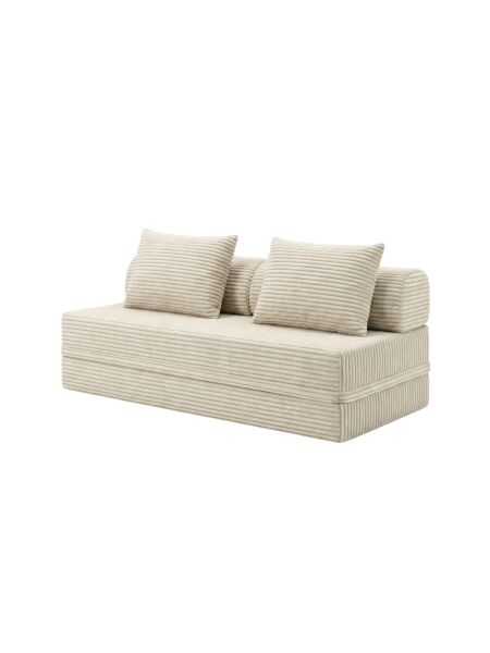 Sofá Modular 3 Lugares  Convertível Veludo Listado