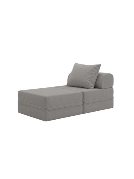 Sofá Modular 1 Lugar + Puff Convertível  Liso