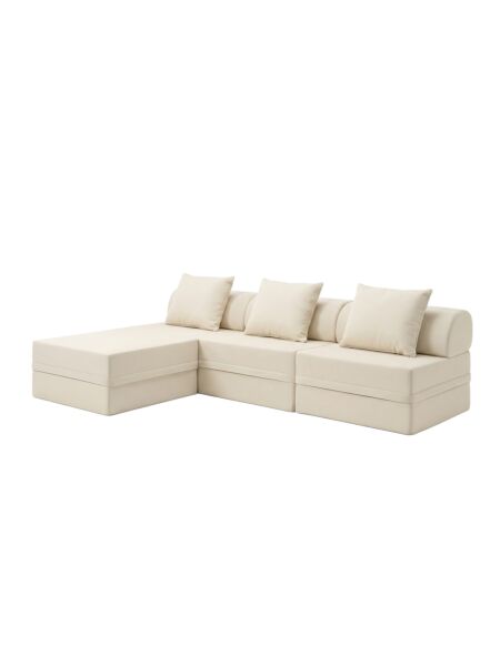 Sofá Modular 3+1+Puff  Convertível  Liso