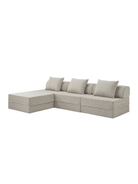 Sofá Modular 3+1+Puff  Convertível  Liso