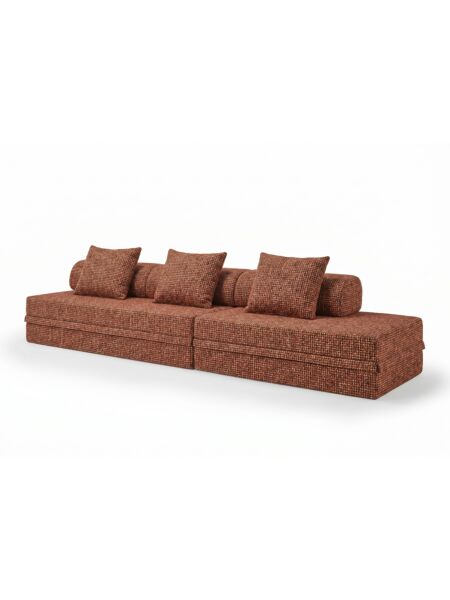 Sofá Modular 3+2 Lugares Convertível Tweed