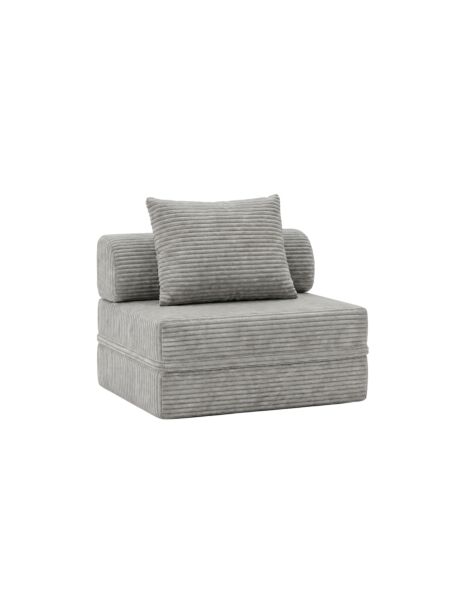 Sofá Modular 1 Lugar  Convertível  Veludo Listado