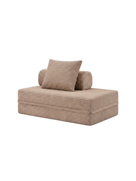 Sofá Modular 2 Lugares Convertível  Veludo Listado