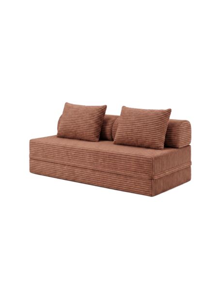 Sofá Modular 3 Lugares  Convertível Veludo Listado