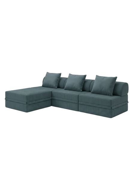 Sofá Modular 3+1+Puff  Convertível  Veludo Regular