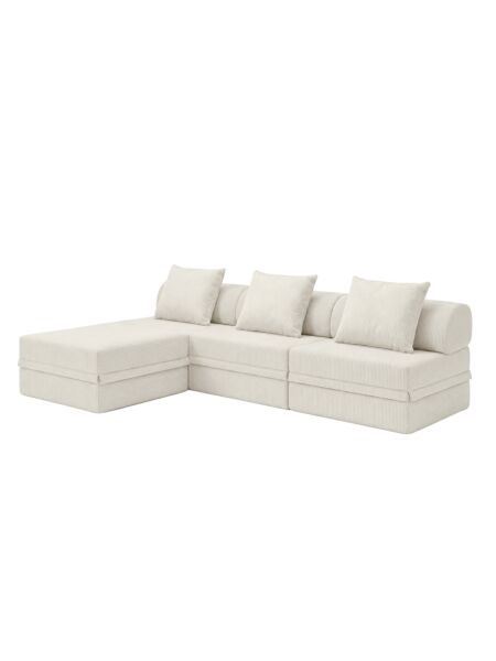 Sofá Modular 3+1+Puff  Convertível  Veludo Regular