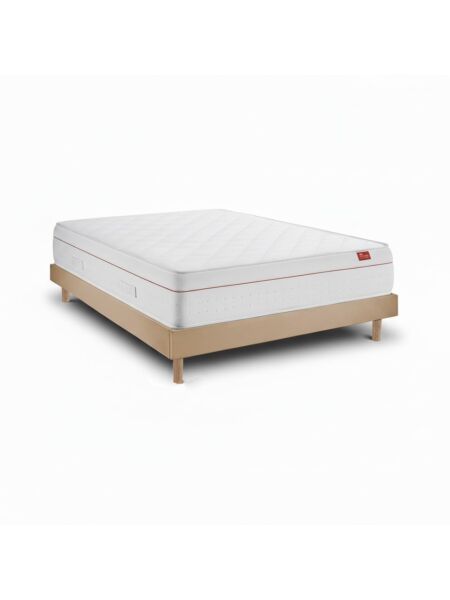 Conjunto Colchão Sommier - Deluxe Ortopédico e Milano Taupe