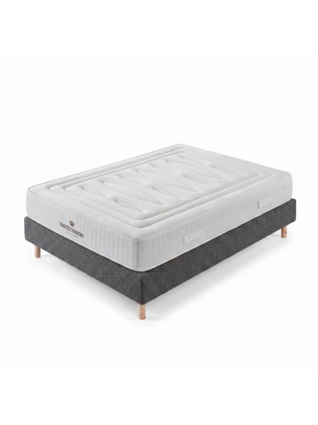 Conjunto Altesse com Sommier rígido 20 cm Ascot Graphite - Colchão e Cama