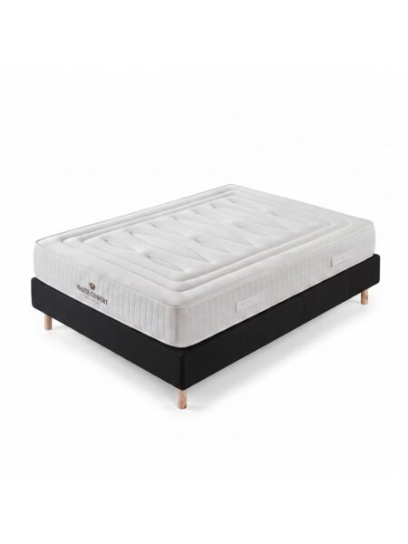 Conjunto Altesse com Sommier rígido 20 cm Preto - Colchão e Cama