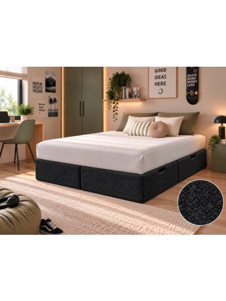 Pack de 2 sommier com gavetass Alice Ascot Black — 190 x 70 cm — ambiente