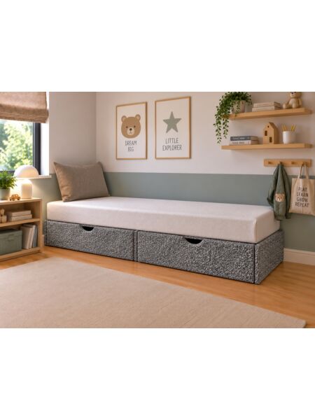 Sommier com gavetas Alice Ascot Graphite — 190 x 70 cm — ambiente