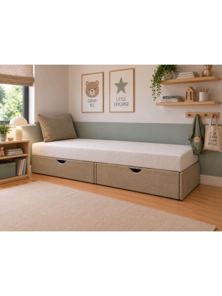 Sommier com gavetas Alice Milano Tabac — 190 x 70 cm — ambiente