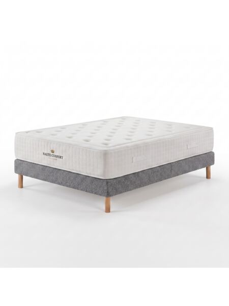 Conjunto Aurelien com Sommier rígido 15 cm Ascot Graphite - Colchão e Cama