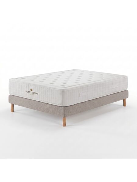 Conjunto Aurelien com Sommier rígido 15 cm Ascot Taupe - Colchão e Cama