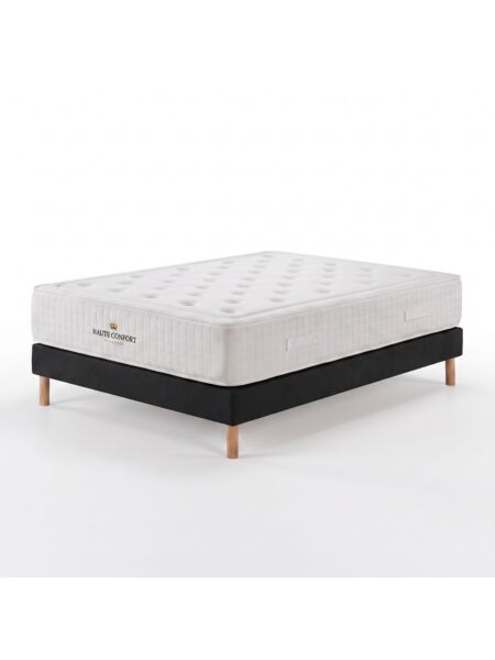 Conjunto Aurelien com Sommier rígido 15 cm Preto - Colchão e Cama