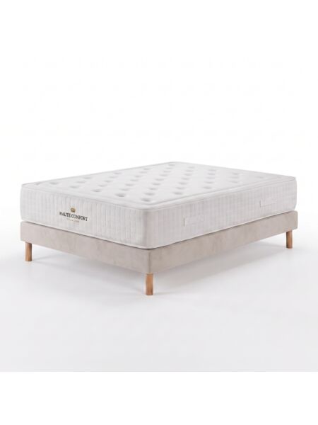 Conjunto Aurelien com Sommier rígido 15 cm Milano Cement - Colchão e Cama