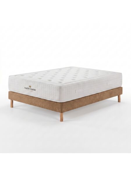 Conjunto Aurelien com Sommier rígido 15 cm Milano Tabac - Colchão e Cama