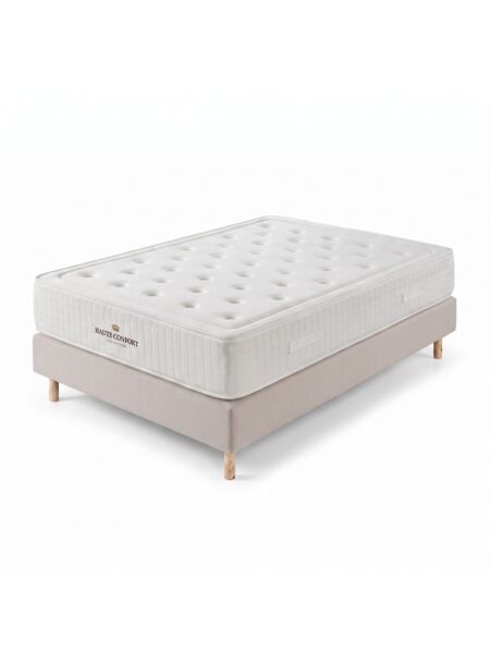 Conjunto Aurelien com Sommier rígido 20 cm Milano Cement - Colchão e Cama