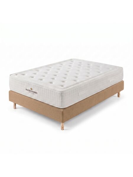 Conjunto Aurelien com Sommier rígido 20 cm Milano Tabac - Colchão e Cama