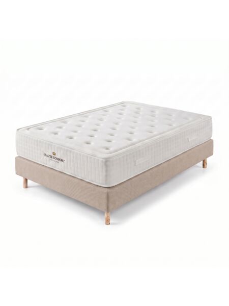 Conjunto Aurelien com Sommier rígido 20 cm Milano Taupe - Colchão e Cama