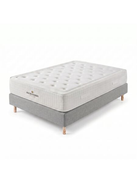 Conjunto Aurelien com Sommier rígido 20 cm Tribu Cement - Colchão e Cama