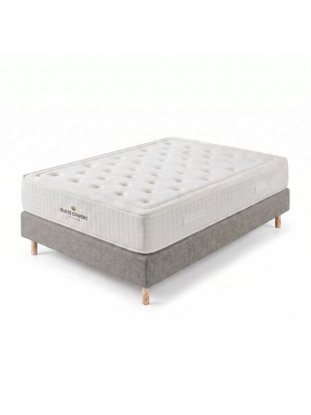 Conjunto Aurelien com Sommier rígido 20 cm Tribu Taupe - Colchão e Cama