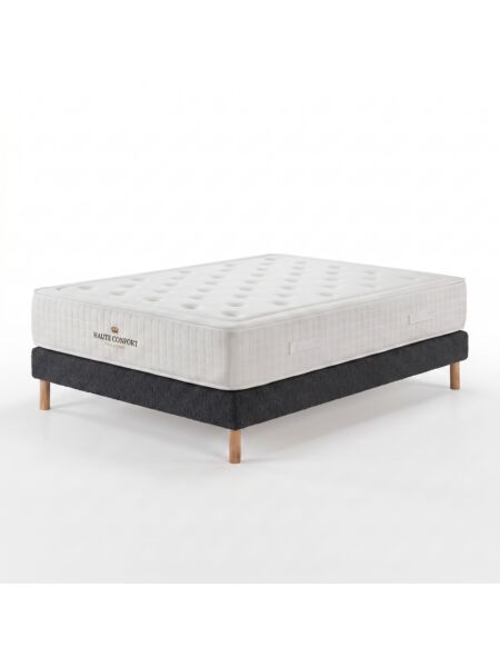 Conjunto Aurelien com Kit de madeira 15 cm Ascot Black - Colchão e Cama