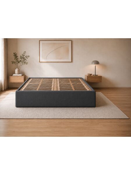 Estrutura de cama Belmont Milano Anthacite — 200 x 200 cm — ambiente