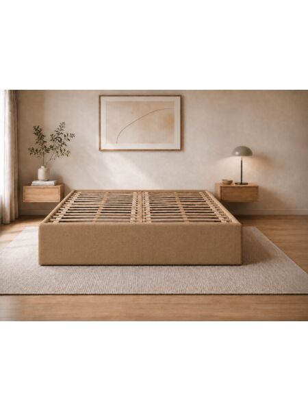 Estrutura de cama Belmont Milano Tabac — 200 x 200 cm — ambiente