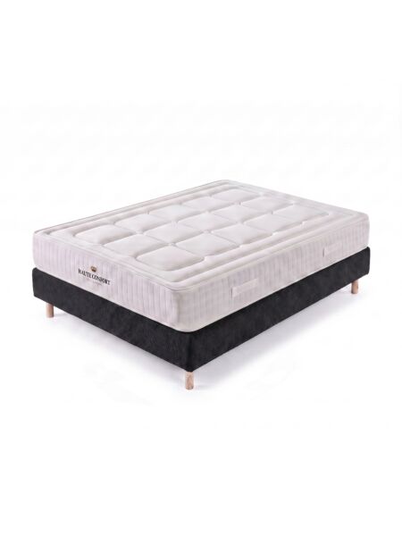 Conjunto Montreval com Sommier rígido 20 cm Ascot Black - Colchão e Cama