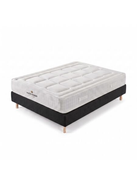 Conjunto Montreval com Sommier rígido 20 cm Preto - Colchão e Cama