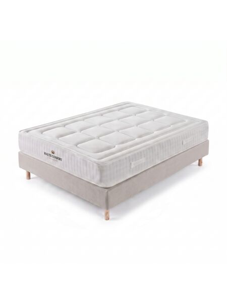 Conjunto Montreval com Sommier rígido 20 cm Milano Cement - Colchão e Cama