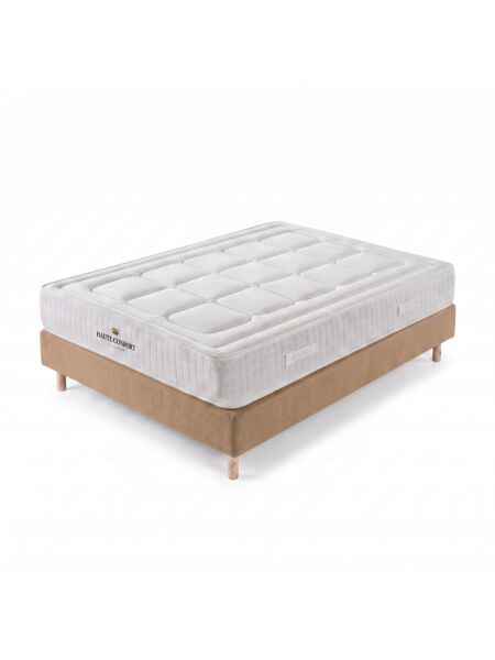 Conjunto Montreval com Sommier rígido 20 cm Milano Tabac - Colchão e Cama
